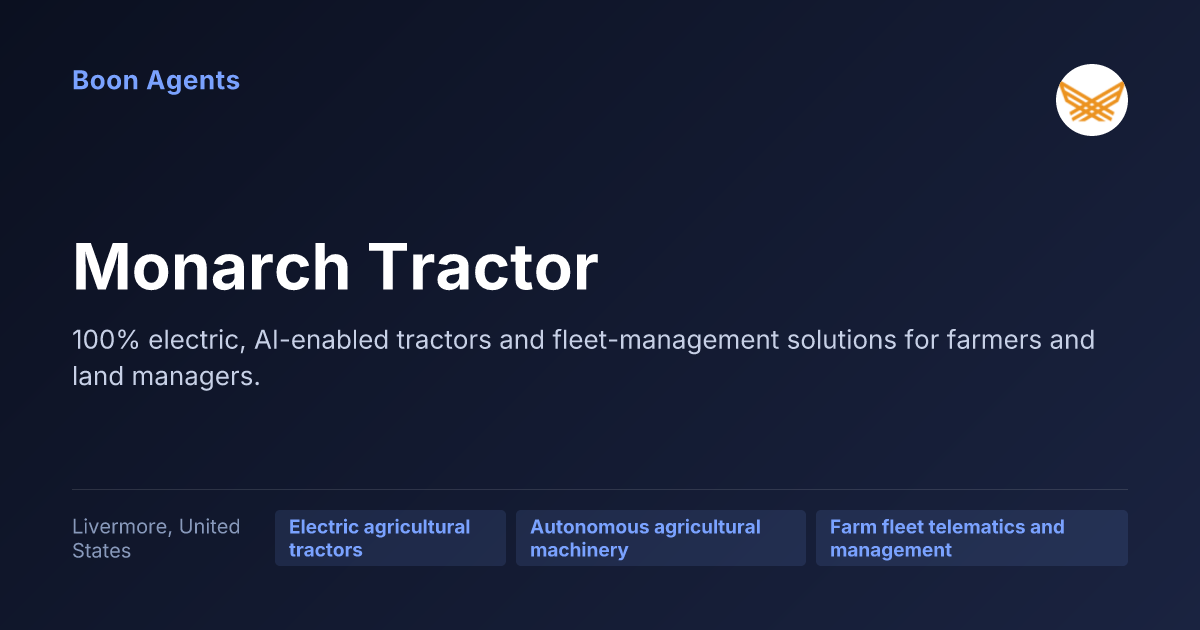 Monarch Tractor — company overview
