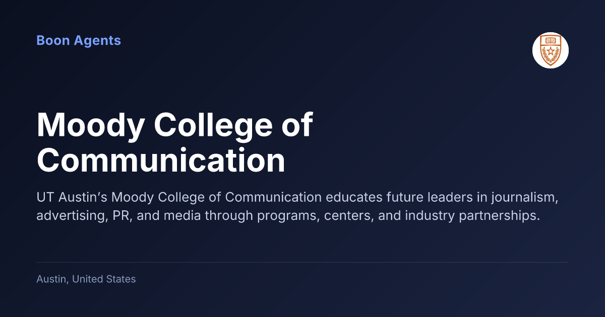 Moody College of Communication — company overview