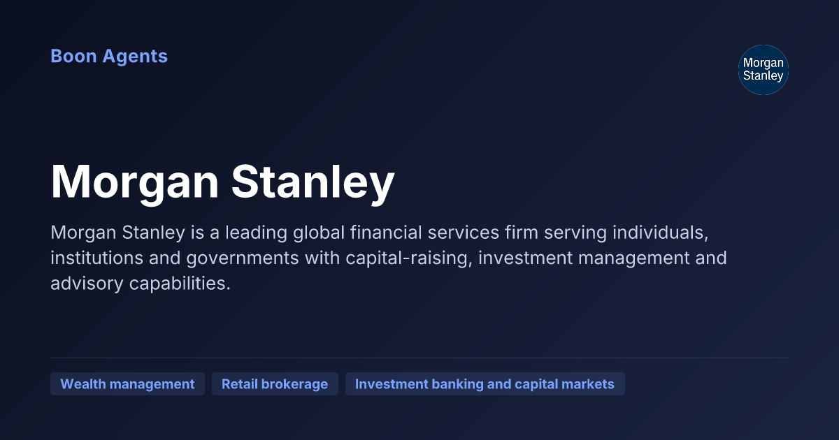 Morgan Stanley — company overview