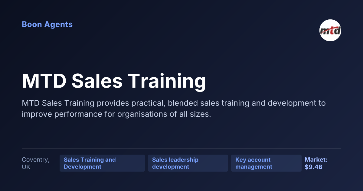 MTD Sales Training — company overview