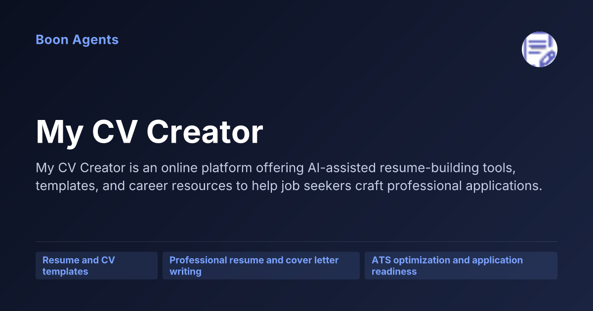 My CV Creator — company overview