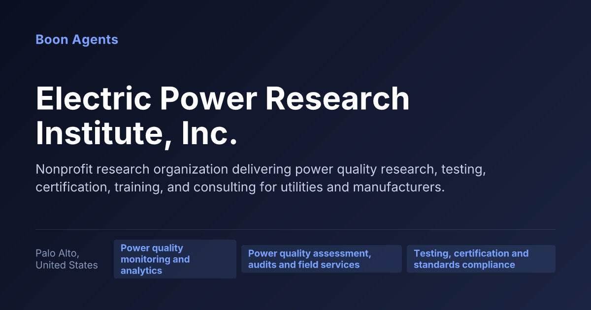 Electric Power Research Institute, Inc. — company overview