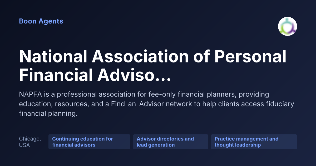 National Association of Personal Financial Advisors — company overview
