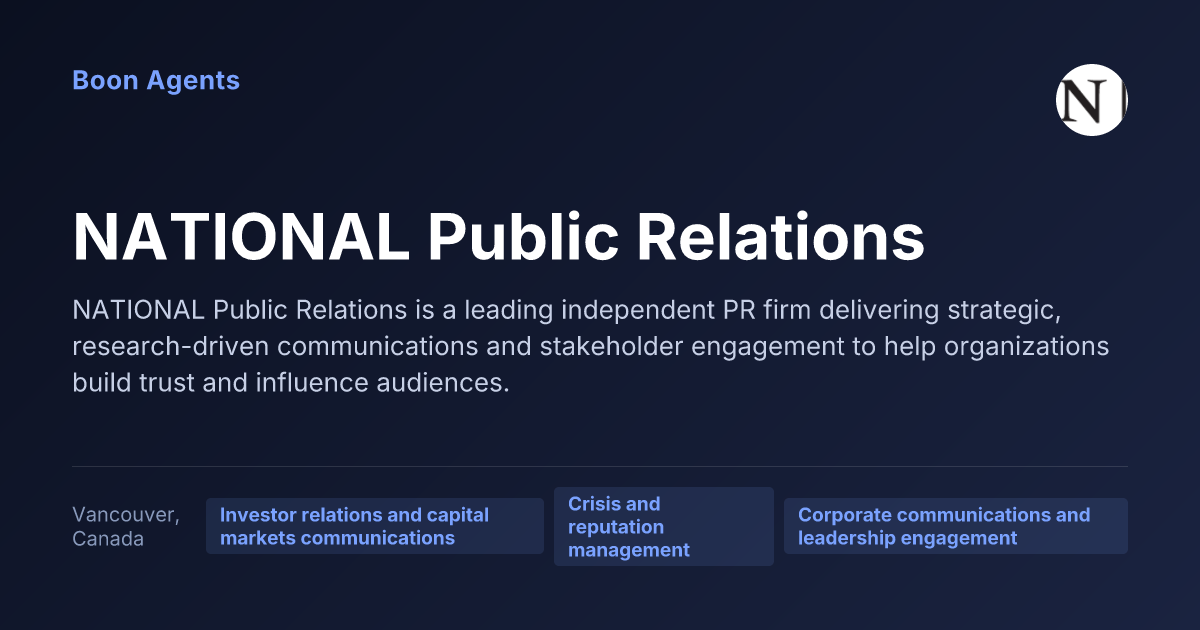 NATIONAL Public Relations — company overview