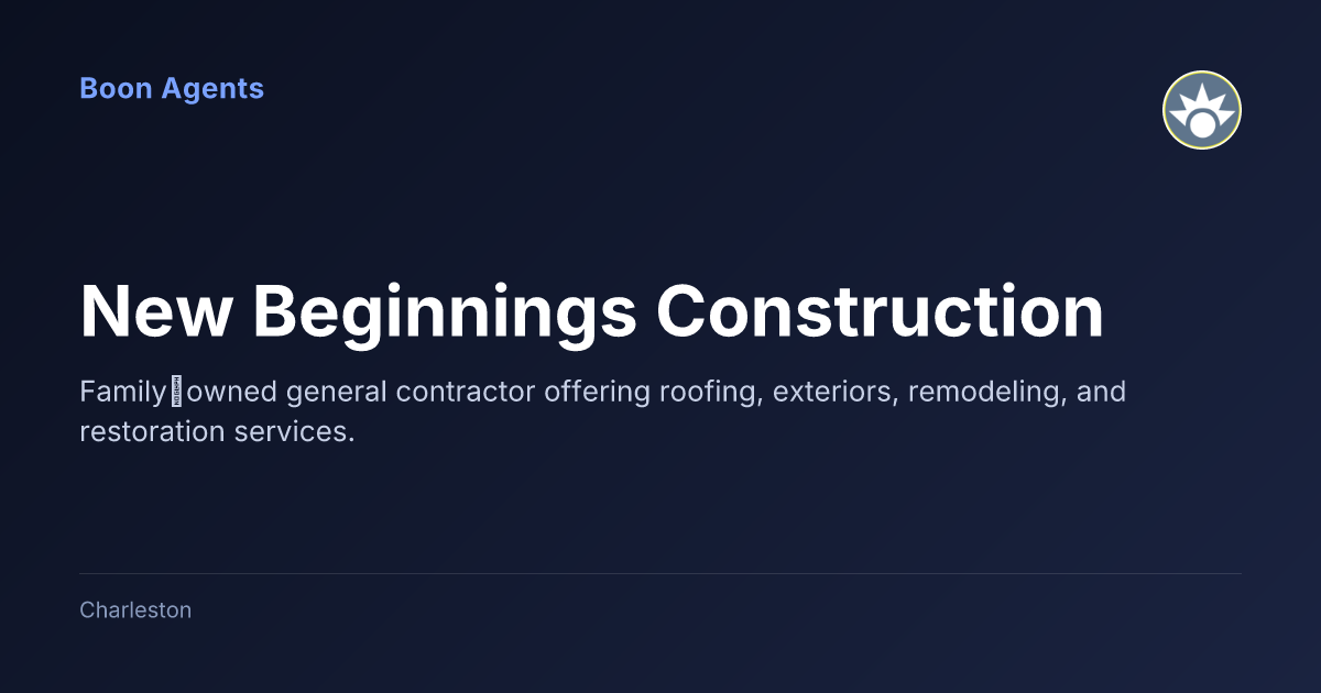 New Beginnings Construction — company overview