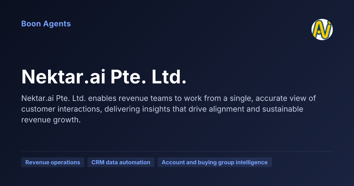 Nektar.ai Pte. Ltd. — company overview