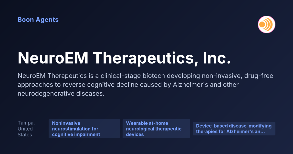 NeuroEM Therapeutics, Inc. — company overview