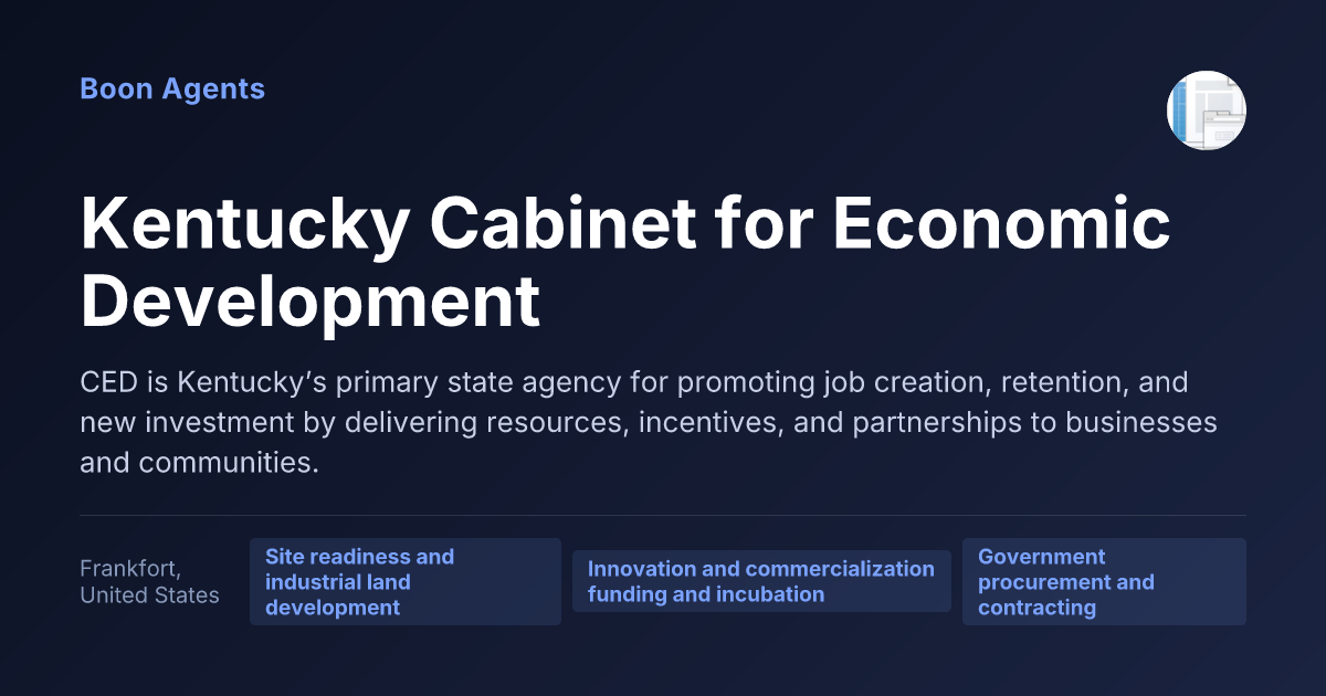 Kentucky Cabinet for Economic Development — company overview