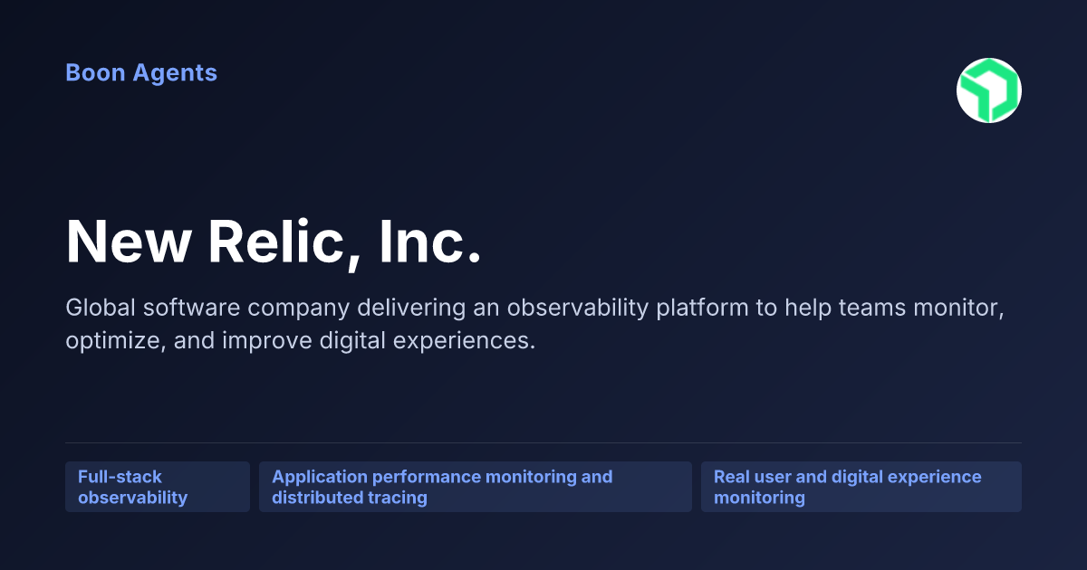 New Relic, Inc. — company overview