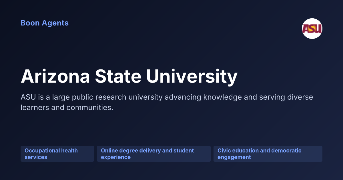 Arizona State University — company overview