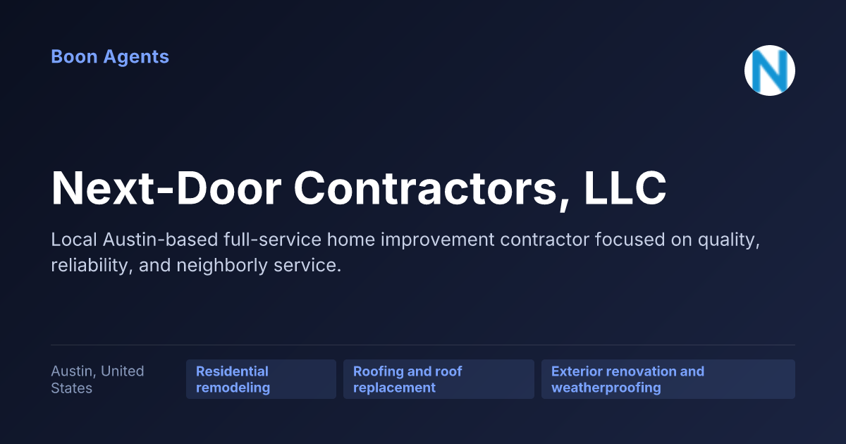 Next-Door Contractors, LLC — company overview