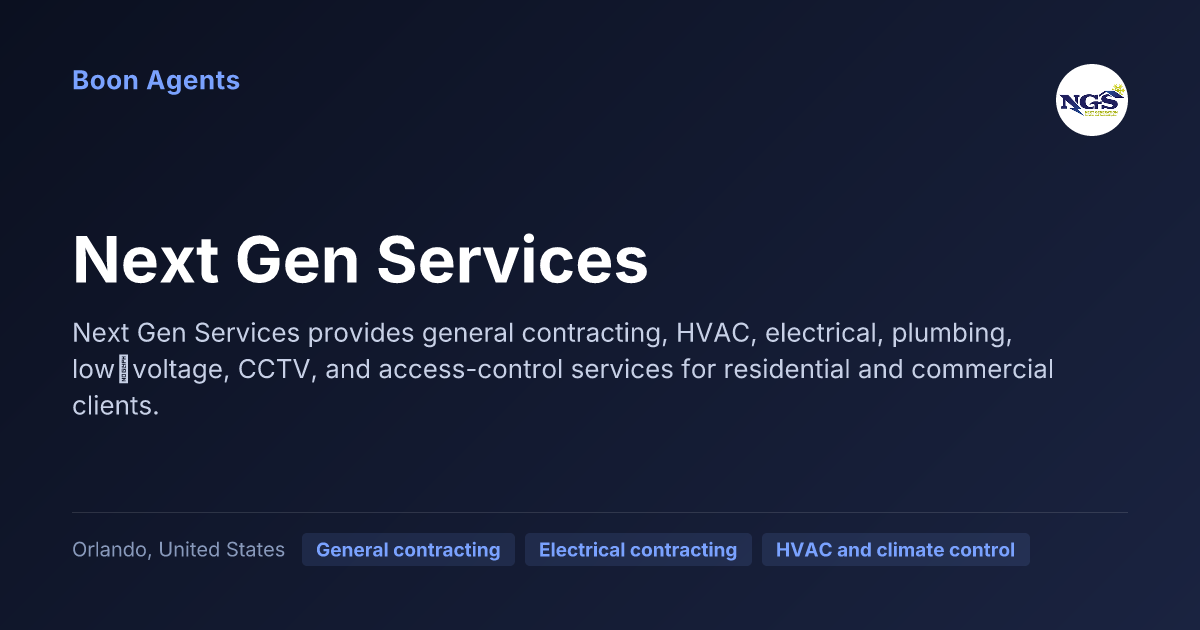 Next Gen Services — company overview