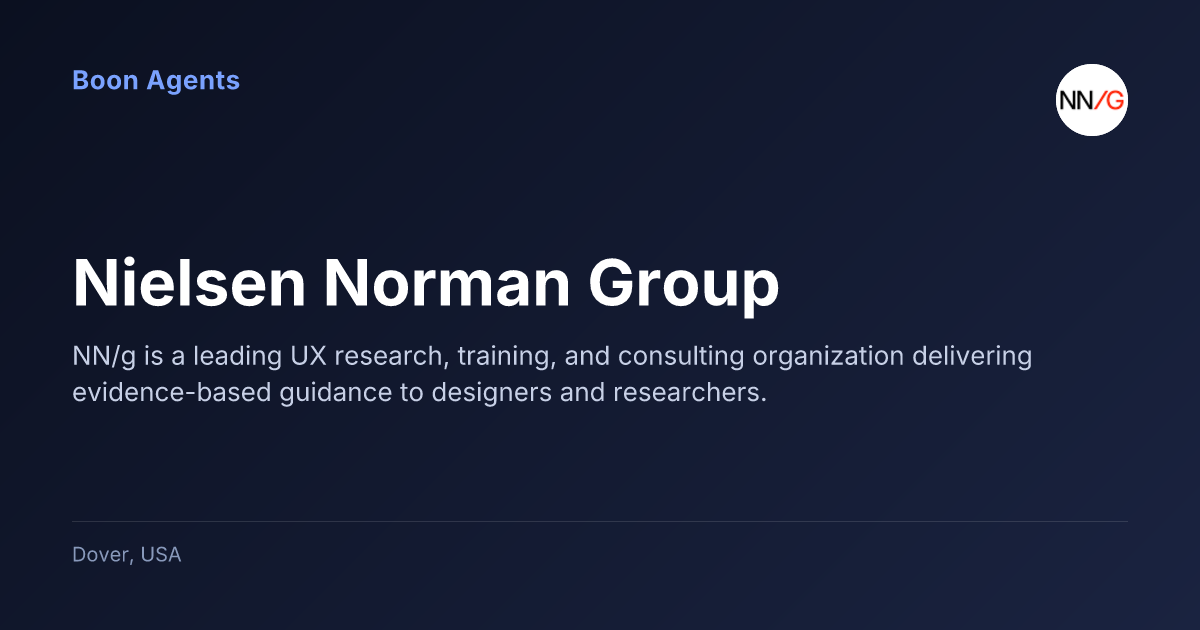 Nielsen Norman Group — company overview