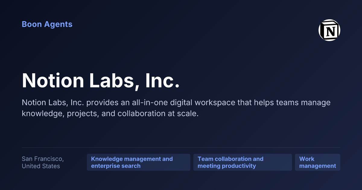 Notion Labs, Inc. — company overview