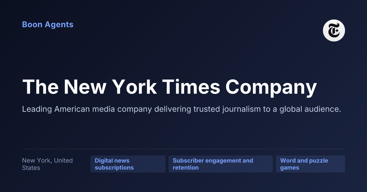 The New York Times Company — company overview