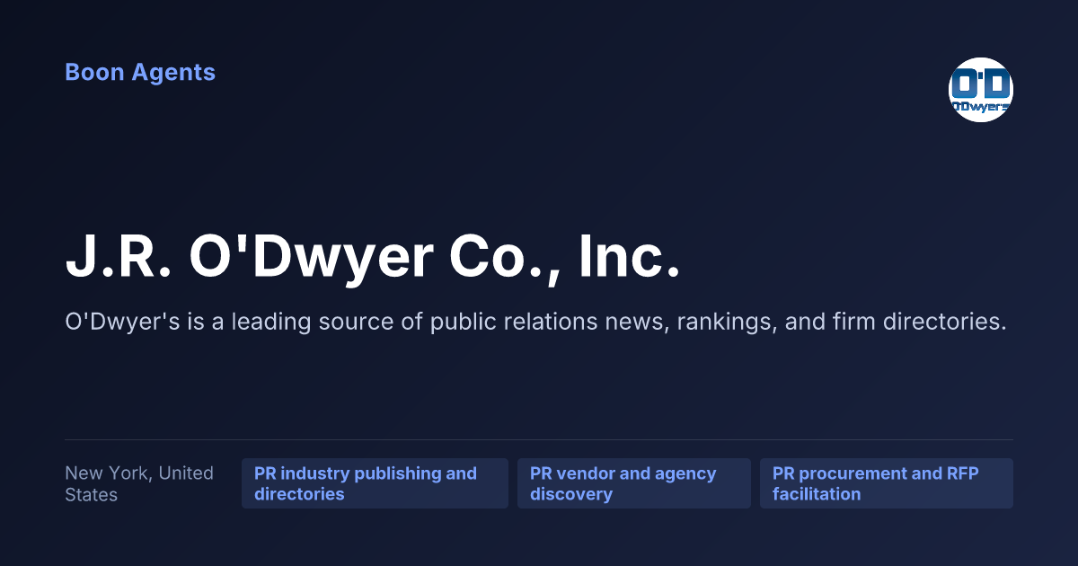 J.R. O'Dwyer Co., Inc. — company overview