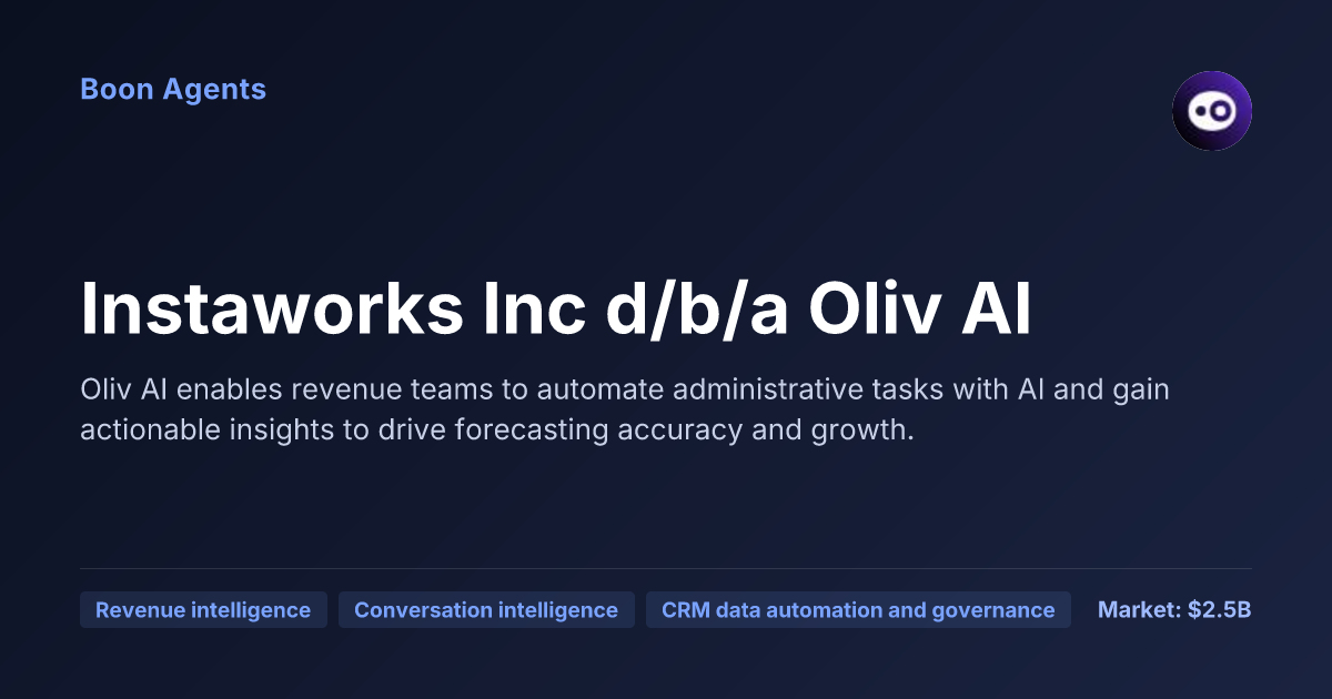 Instaworks Inc d/b/a Oliv AI — company overview