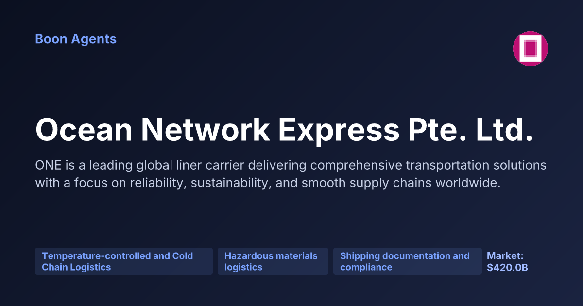 Ocean Network Express Pte. Ltd. — company overview