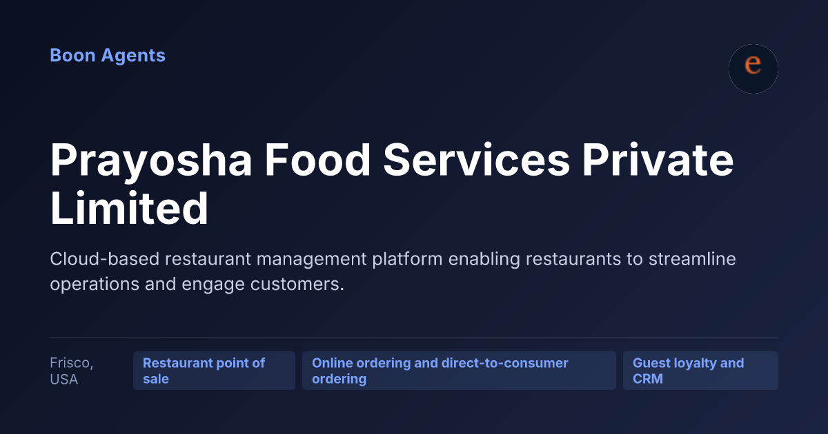 Prayosha Food Services Private Limited — company overview