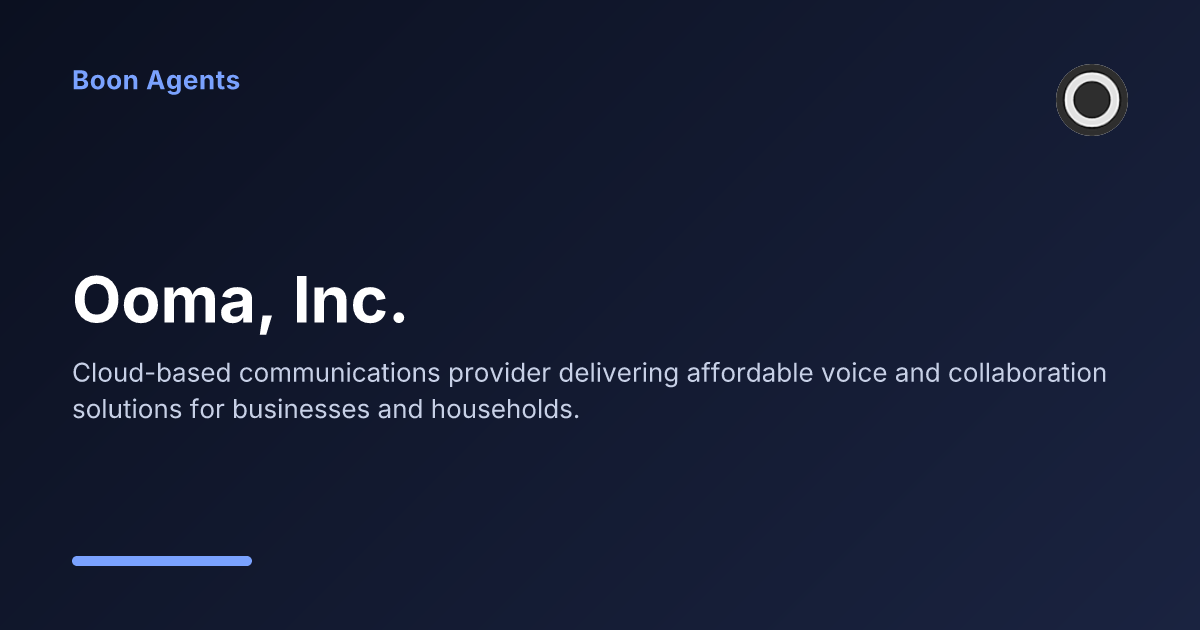 Ooma, Inc. — company overview