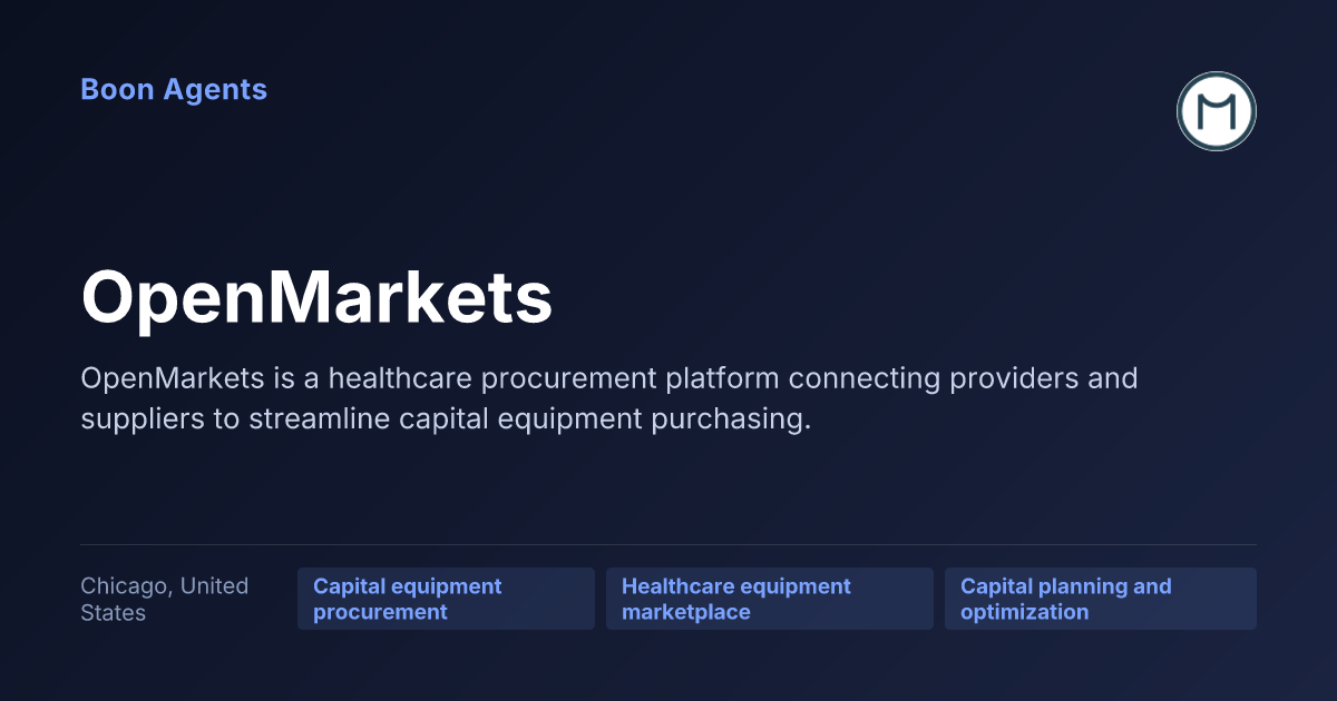 OpenMarkets — company overview