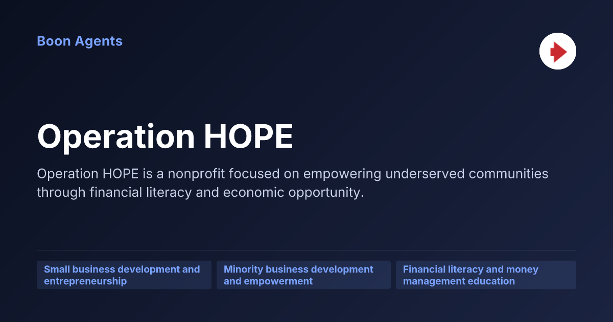 Operation HOPE — company overview