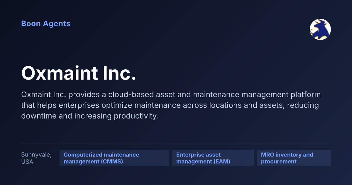 Oxmaint Inc. — company overview