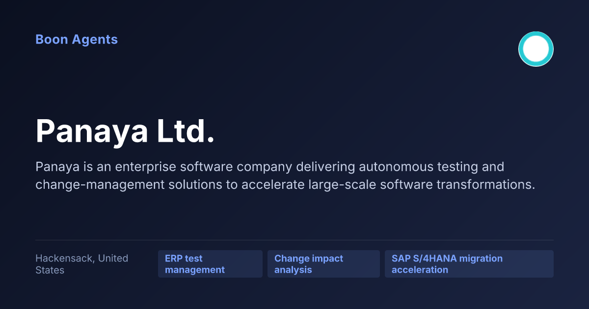 Panaya Ltd. — company overview