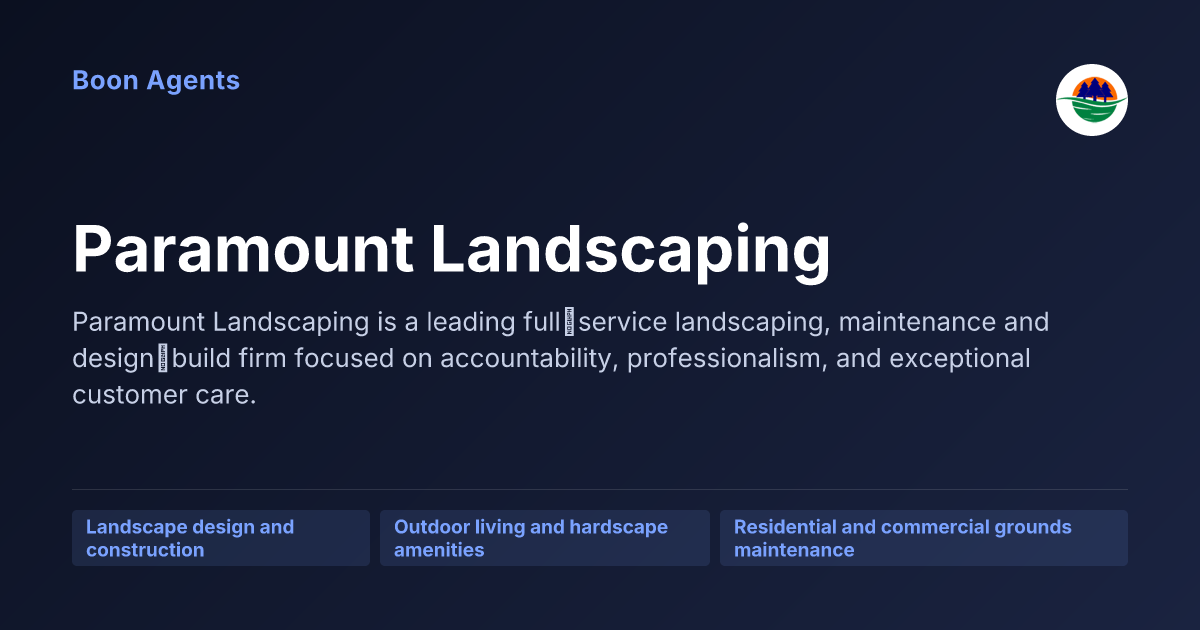 Paramount Landscaping — company overview