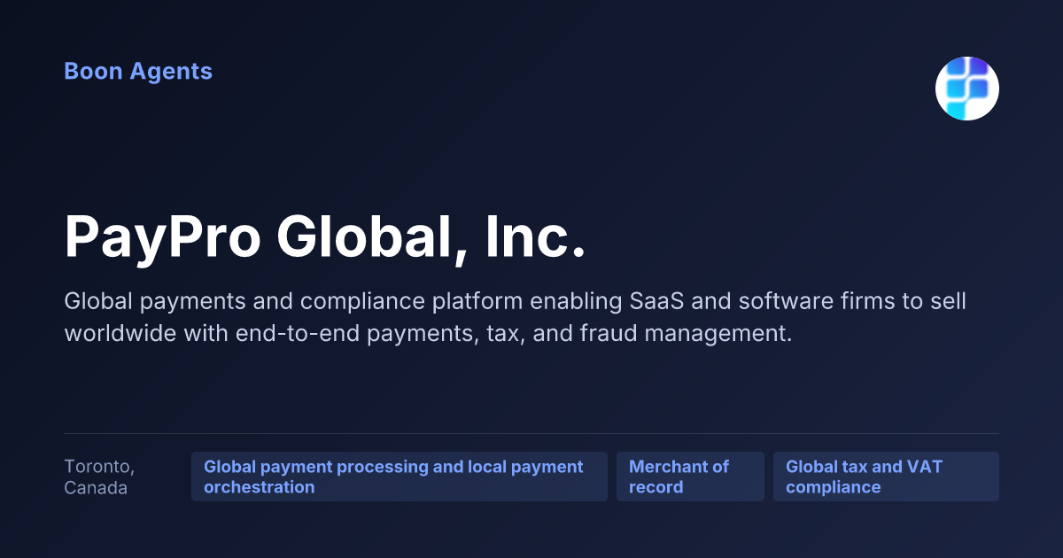 PayPro Global, Inc. — company overview