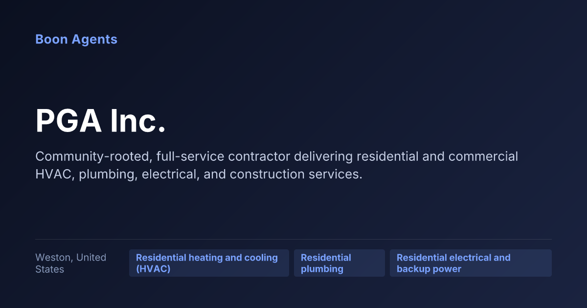 PGA Inc. — company overview