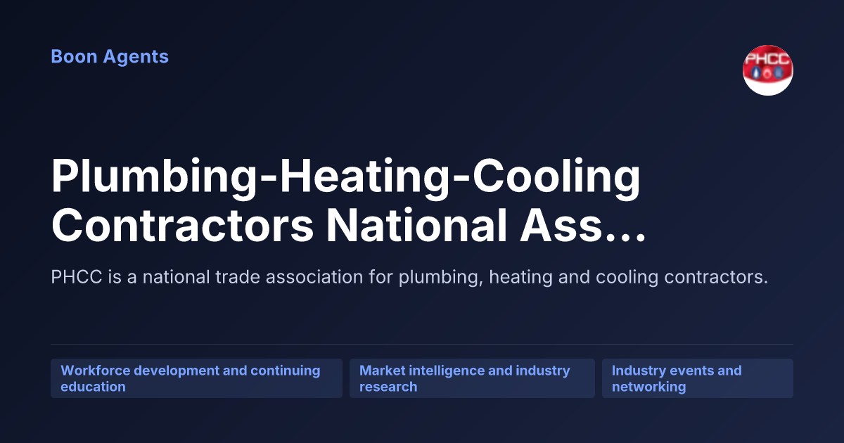 Plumbing-Heating-Cooling Contractors National Association — company overview