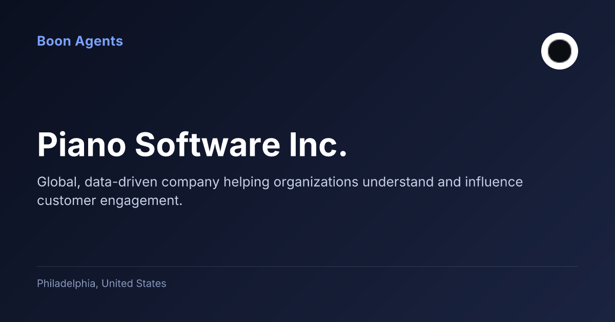 Piano Software Inc. — company overview
