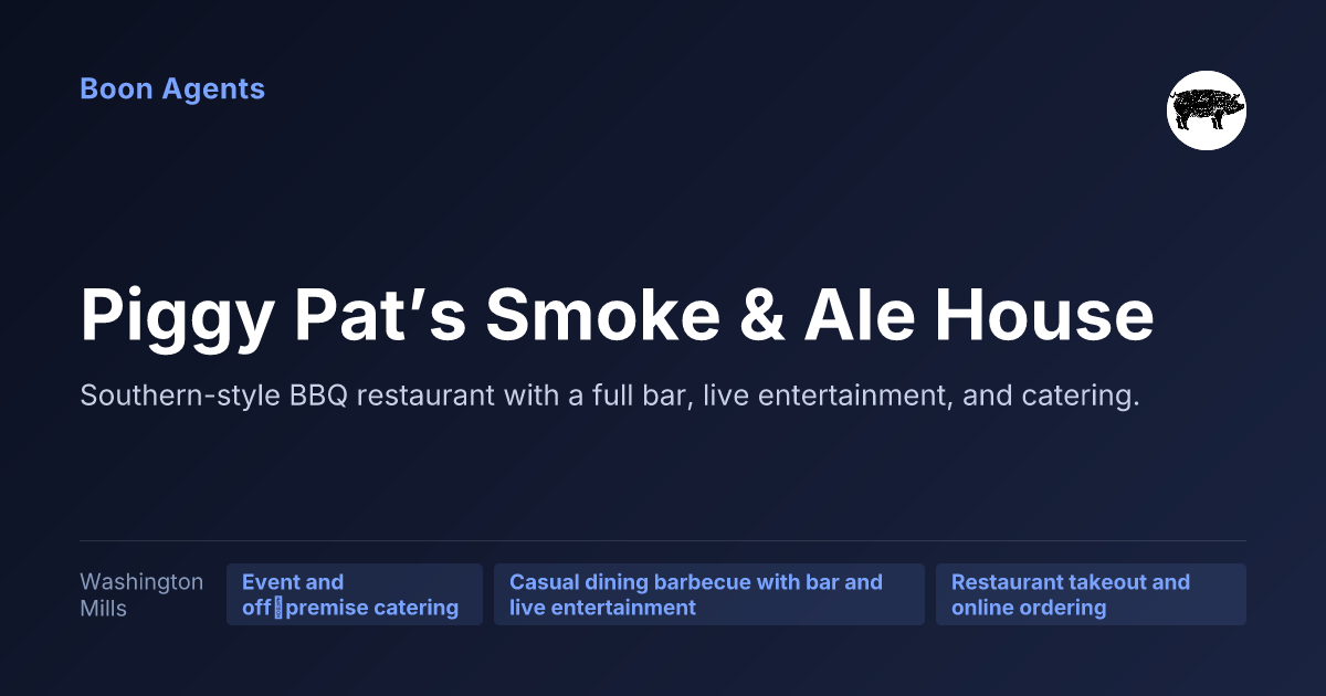 Piggy Pat’s Smoke & Ale House — company overview