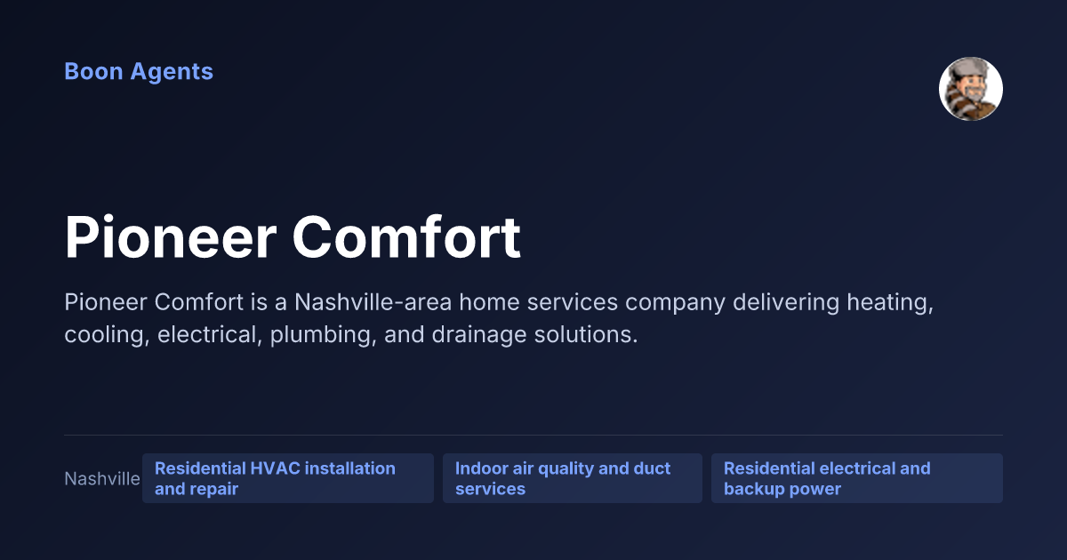 Pioneer Comfort — company overview