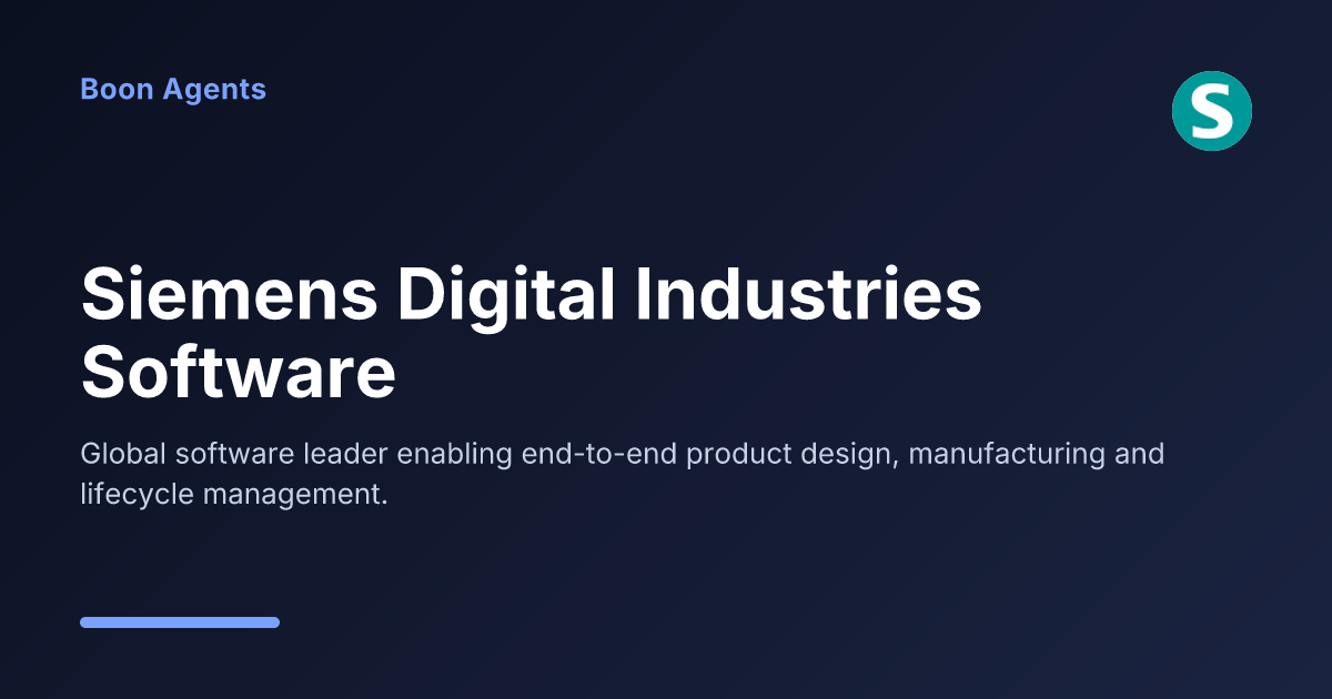 Siemens Digital Industries Software — company overview