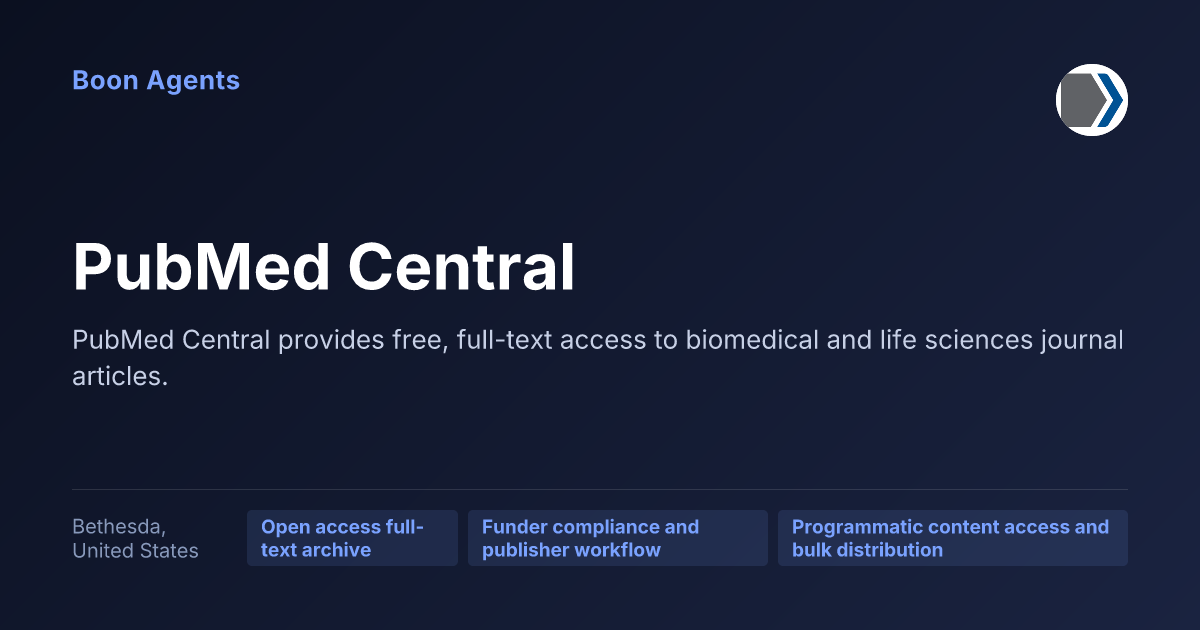 PubMed Central — company overview