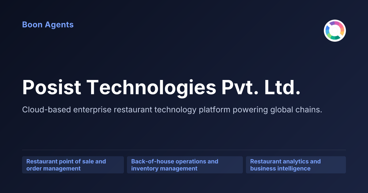 Posist Technologies Pvt. Ltd. — company overview
