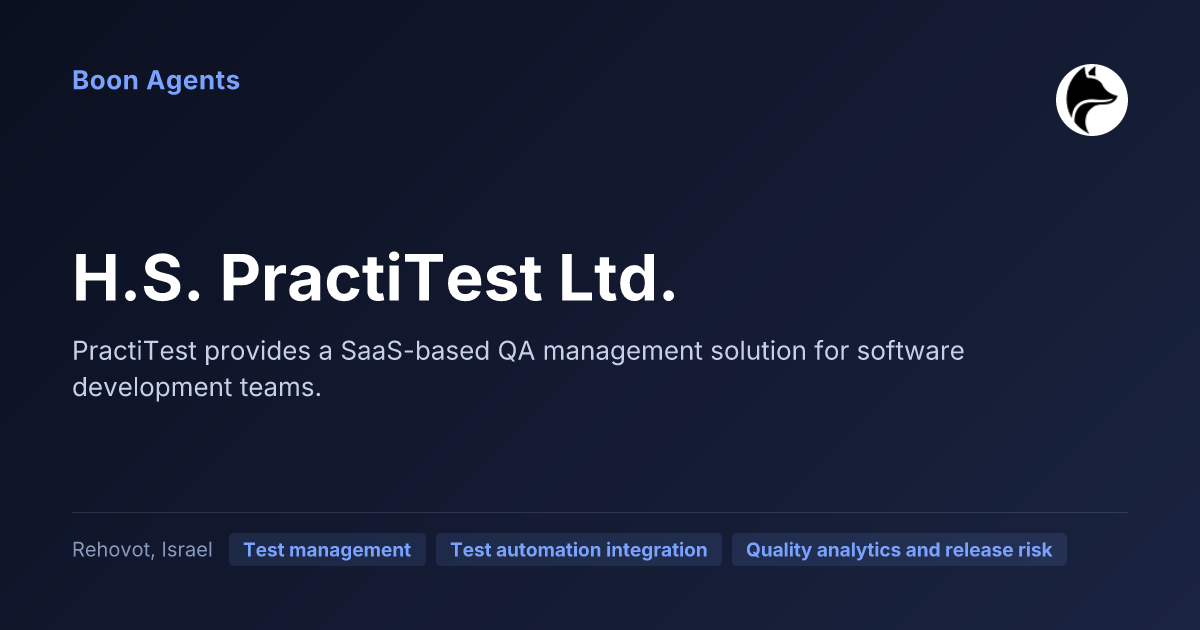 H.S. PractiTest Ltd. — company overview