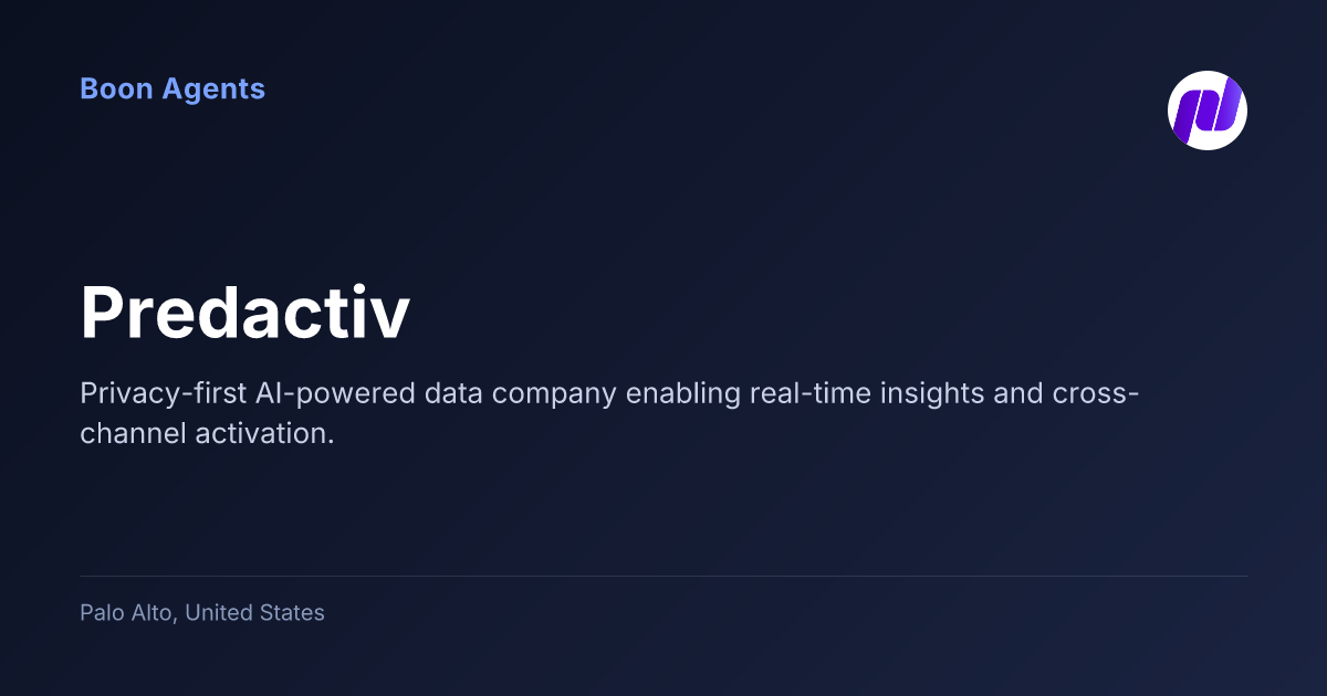 Predactiv — company overview