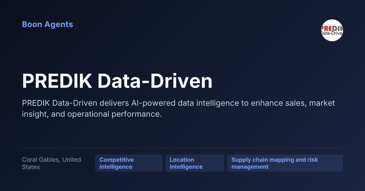 PREDIK Data-Driven — company overview