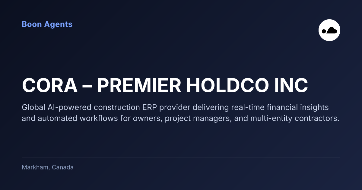 CORA – PREMIER HOLDCO INC — company overview