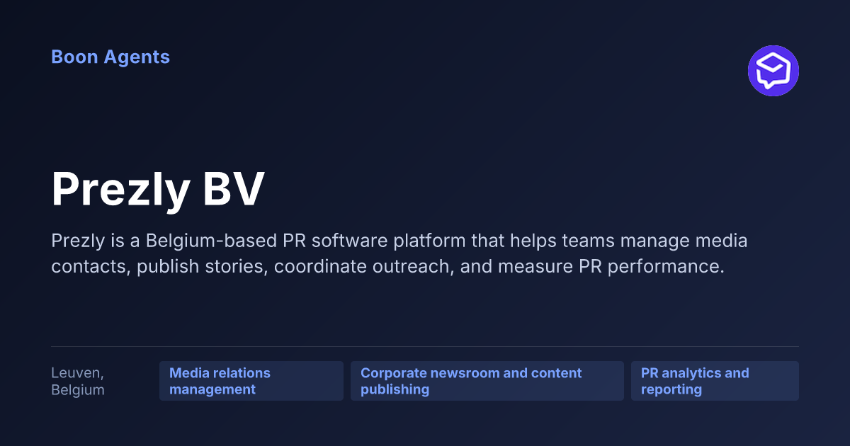 Prezly BV — company overview