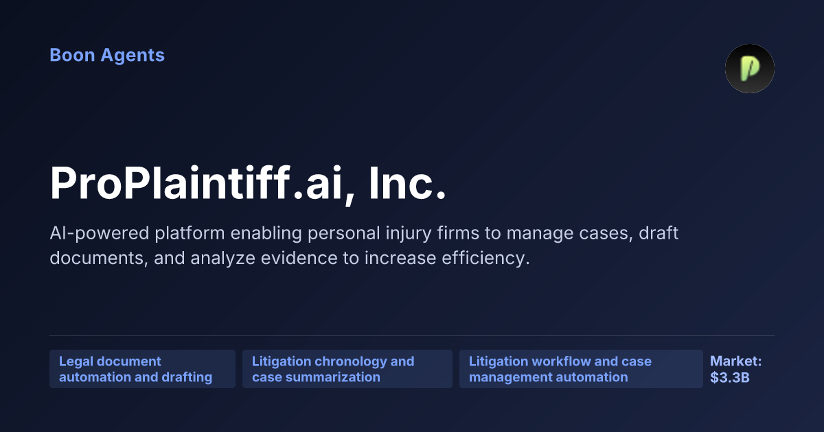 ProPlaintiff.ai, Inc. — company overview