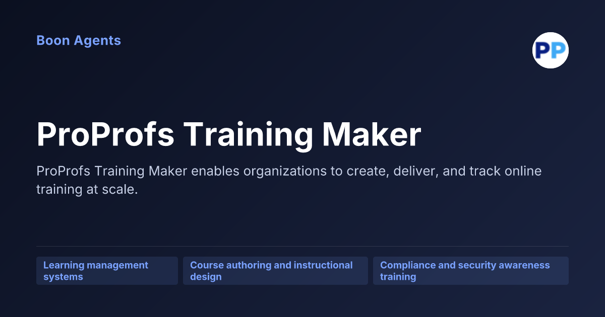ProProfs Training Maker — company overview