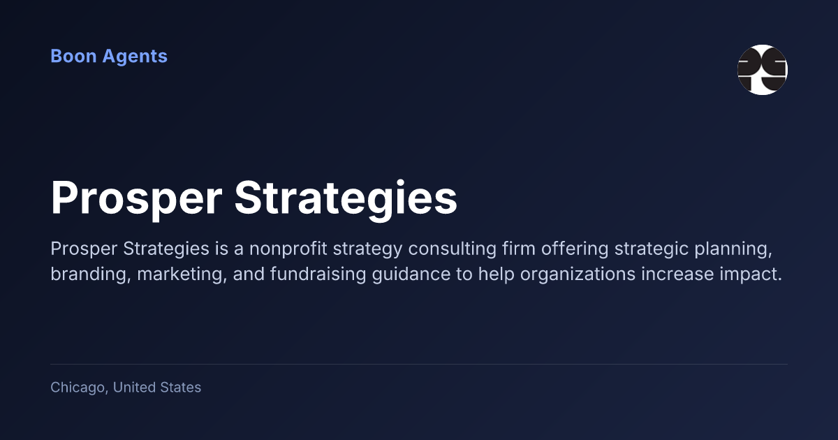 Prosper Strategies — company overview