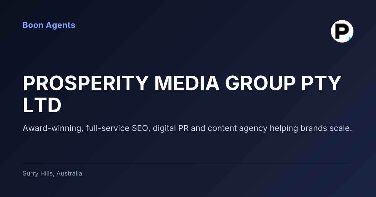 PROSPERITY MEDIA GROUP PTY LTD — company overview