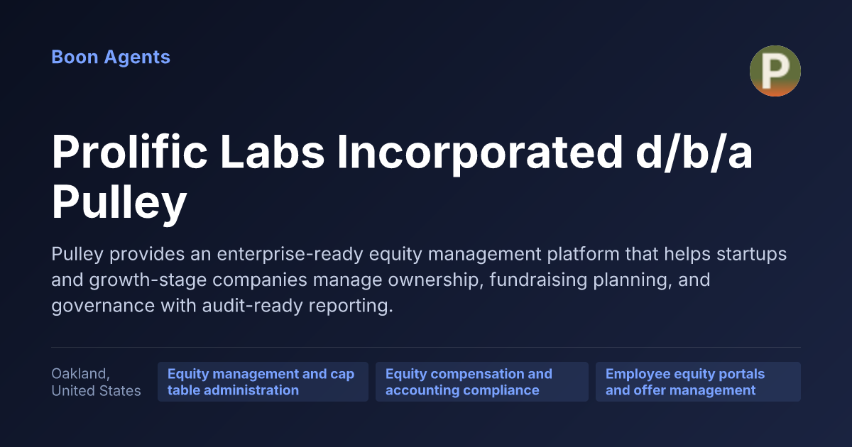 Prolific Labs Incorporated d/b/a Pulley — company overview