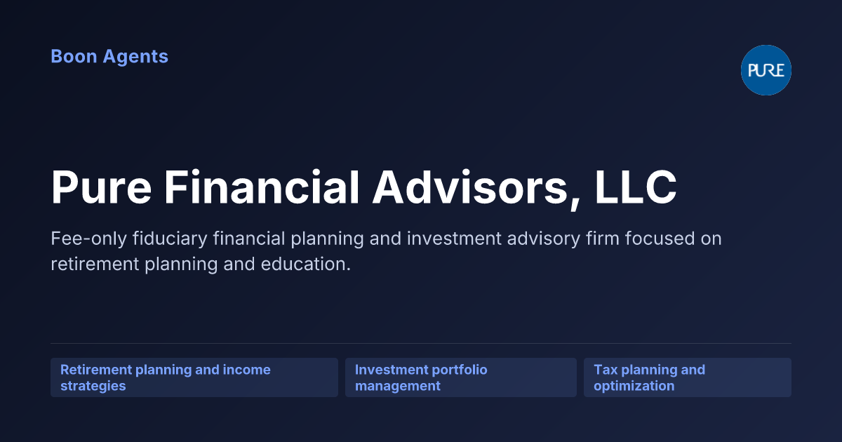 Pure Financial Advisors, LLC — company overview
