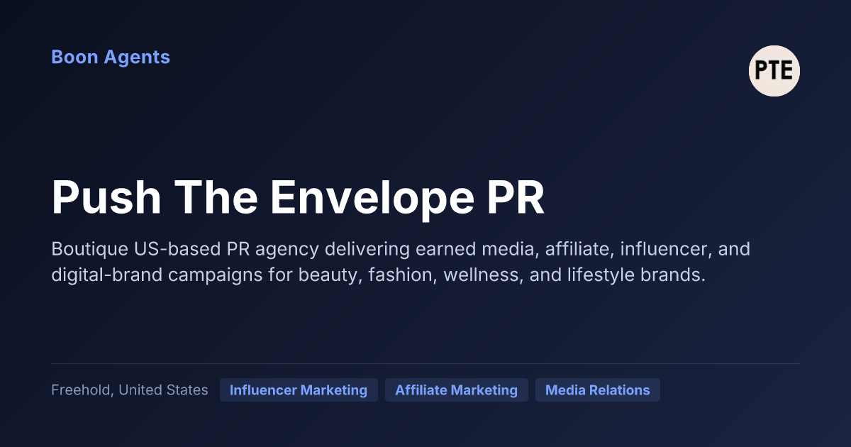 Push The Envelope PR — company overview